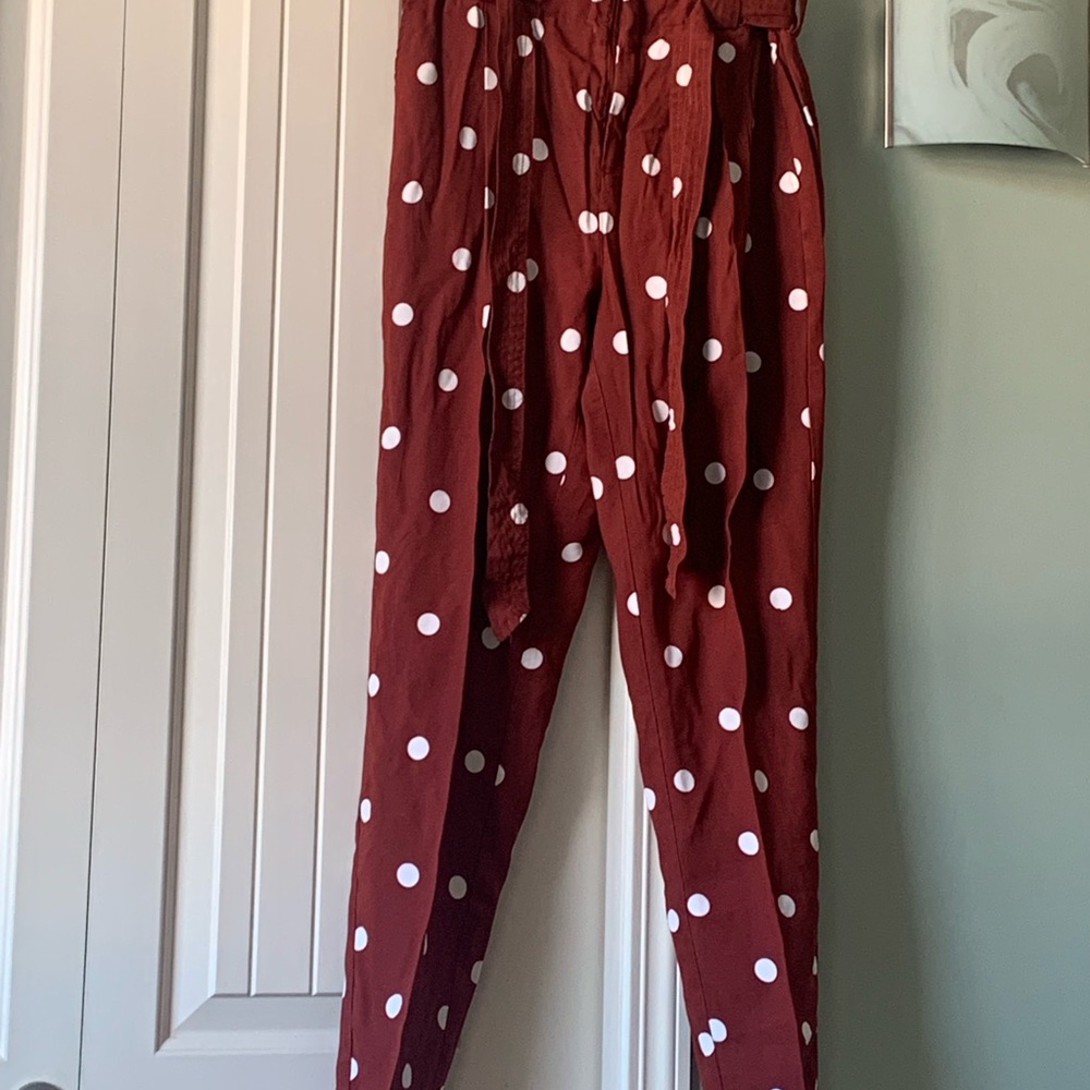 Polka Dot Trousers in Red
